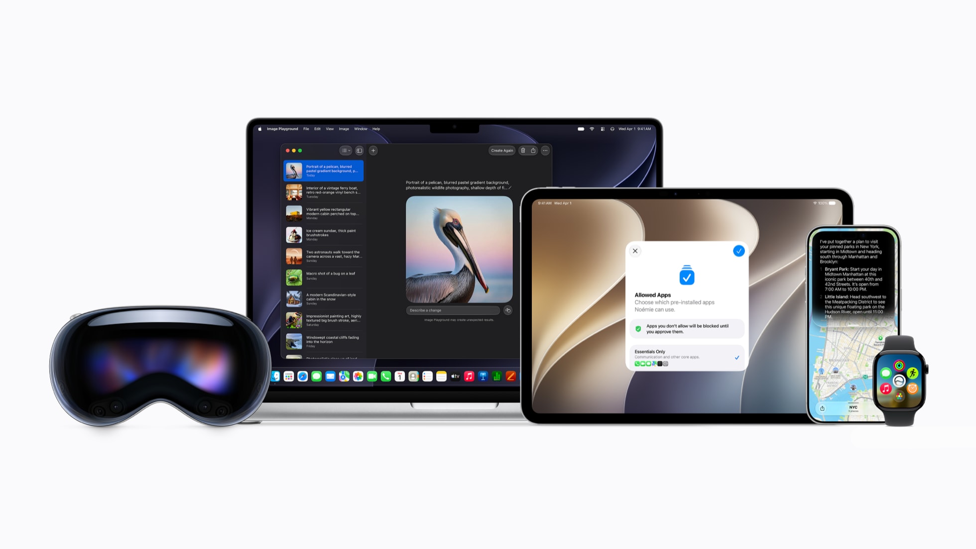 macOS 27 Golden Gate と Apple Intelligence のイメージ（画像提供：Apple）