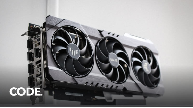 デスクトップPCに搭載されたグラフィックスカード（GPU）のイメージ