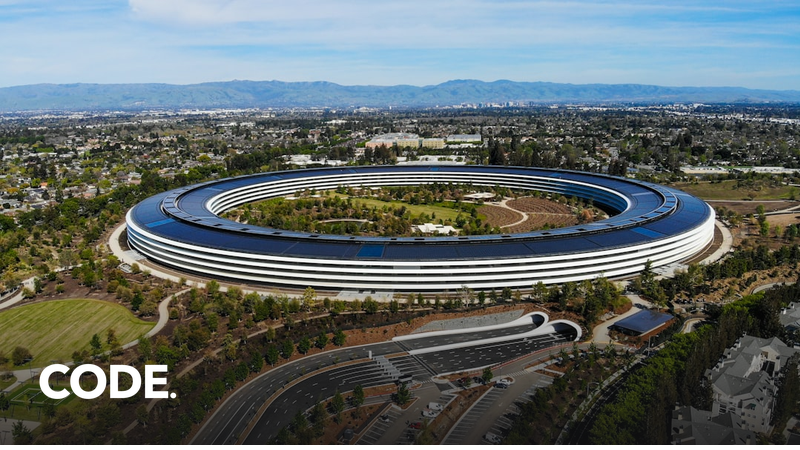 Apple の本社 Apple Park の外観(Apple 新製品発表イベント「Surprise and shine」の記事イメージ)