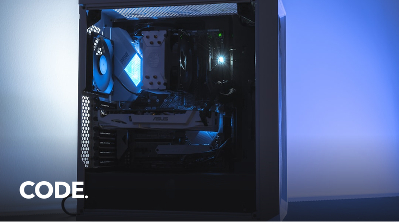 PCケース内部に搭載されたグラフィックスカードのイメージ